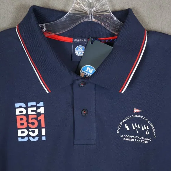 North Sails Barcolana 51 Regatta Polo Shirt Men 2XL Blue Sailing Limited Edition - Picture 2 of 15